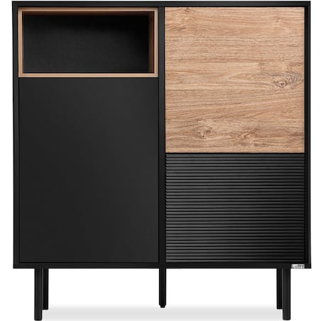 KONSIMO LOFTY Komoda w stylu loft na czarnych nóżkach