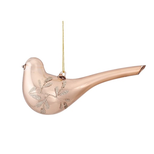 VILLA ITALIA Bombka szklana PTASZEK z gałązką 15 cm