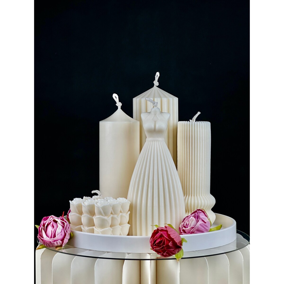 Zestaw świec sojowych ozodobnych Ivette