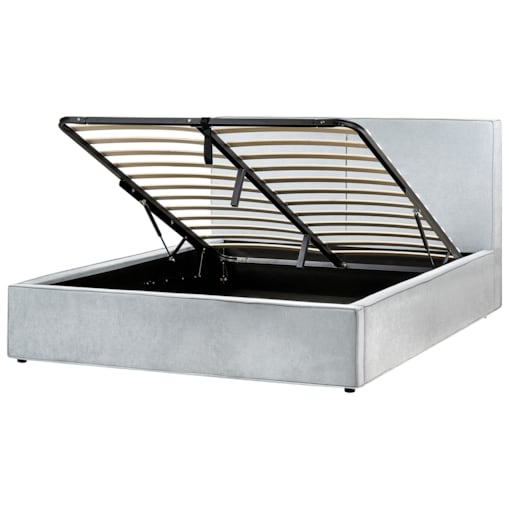 Łóżko z pojemnikiem MOISSAC 180 x 200 cm Błękitny