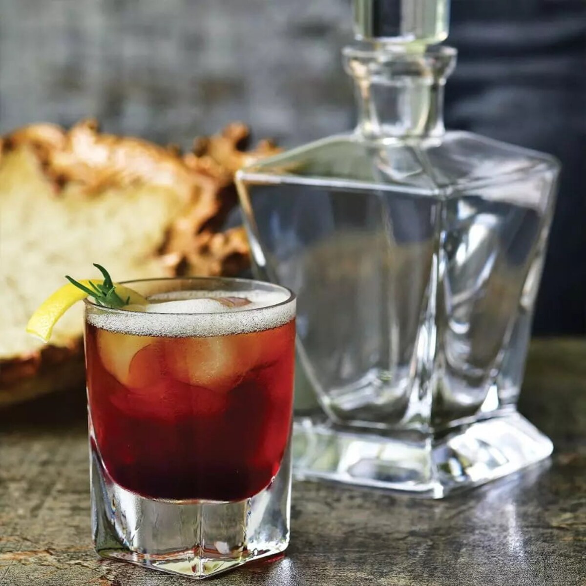 Szklanki do Whisky Wody Drinków Krosno Caro 280 ml Kwadratowe z Grubym Dnem