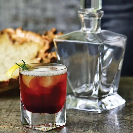 Szklanki do Whisky Wody Drinków Krosno Caro 280 ml Kwadratowe z Grubym Dnem