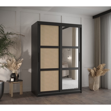 Szafa przesuwna Garderoba PLECIONKA WIEDEŃSKA 2 120 czarny