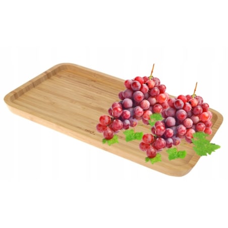 PATERA TACA na jedzenie przekąski z bambusa BAMBUSOWY talerz półmisek 35 cm