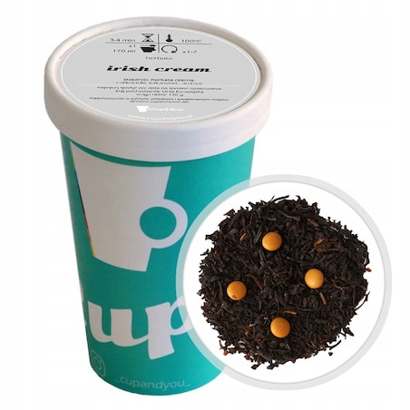 Herbata czarna IRISH CREAM premium kakaowiec czekoladki na prezent 120g - herbata liściasta sypana mieszanka napar susz