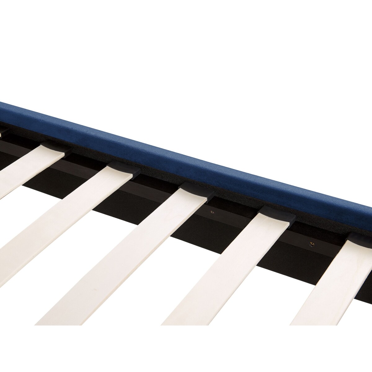 Łóżko welurowe 160 x 200 cm niebieskie FLAYAT