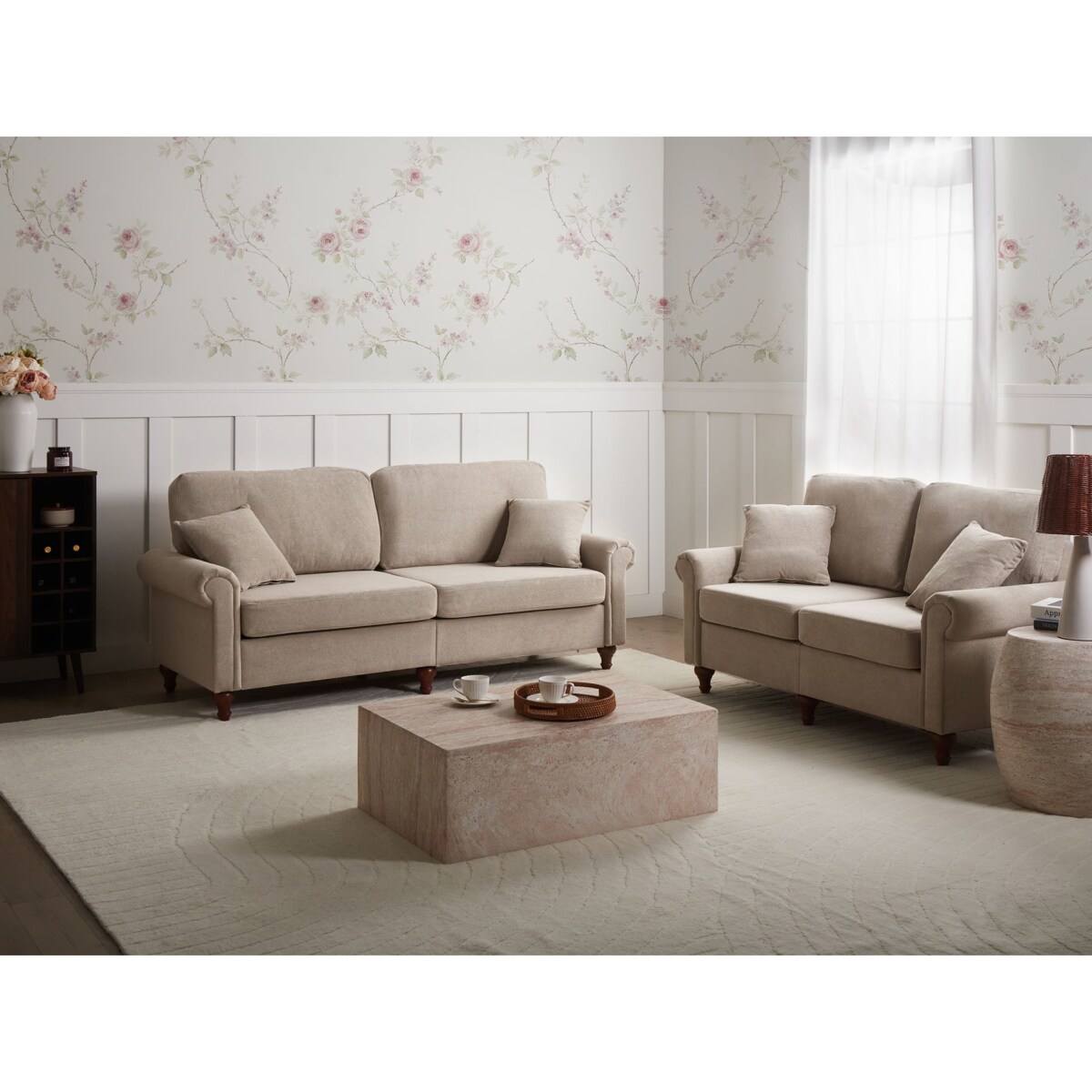 Komplet wypoczynkowy dla 5 osób GINNERUP Beżowoszary