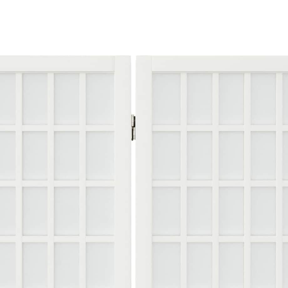 vidaXL Składany parawan 5-panelowy, styl japoński, 200x170 cm, biały