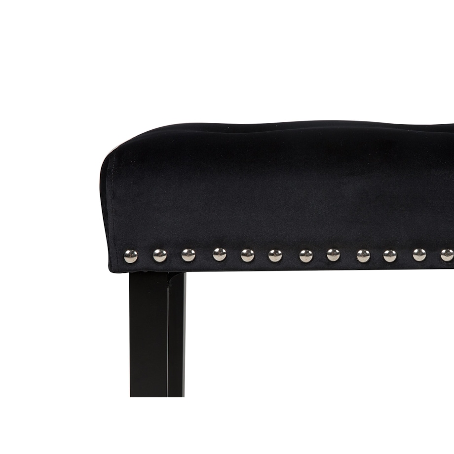 Ławka do sypialni welurowa czarna YORKTON