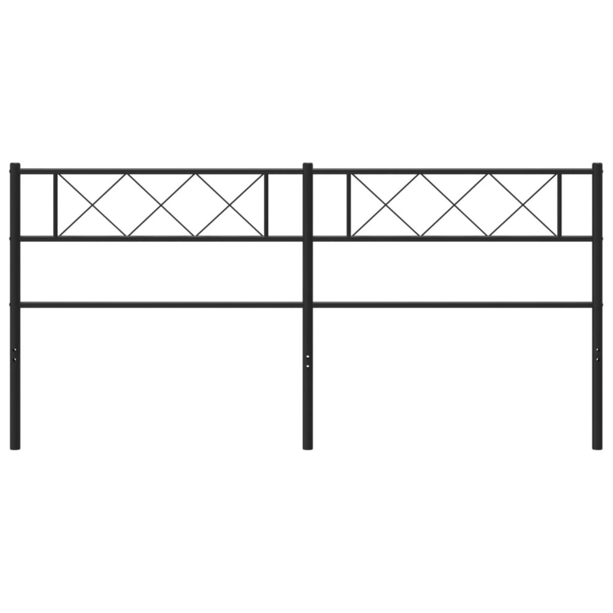 vidaXL Metalowe wezgłowie, czarne, 200 cm