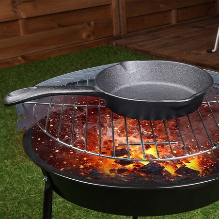 Patelnia Żeliwna Okrągła Talerz Żeliwny na Kuchenke Grill Ognisko 16 cm