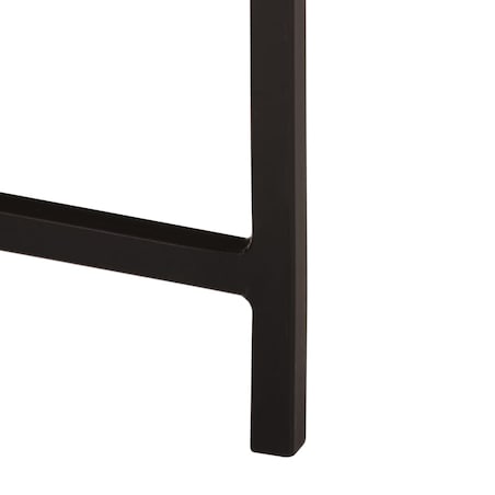 vidaXL Stolik kawowy, 45x45x40 cm, lite drewno mango i żelazo