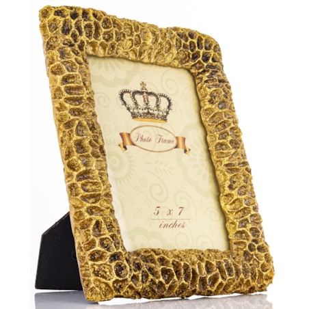 Ramka stojąca z tworzywa sztucznego 24 x19x3-12 cm ze złotym obramowaniem