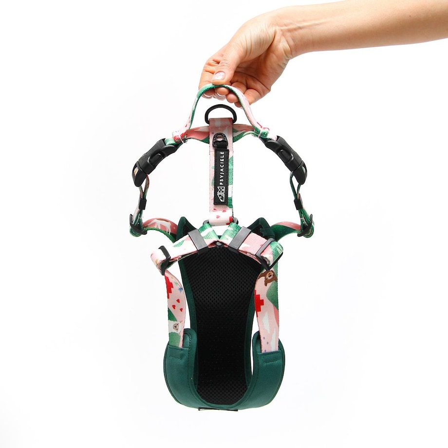 Szelki bezuciskowe dla psa lub kota "Więcej niż jedno zwierzę" - Szerokość taśmy: 20mm, Rozmiar: S