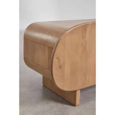 Komoda RTV 220x40 cm z drewna mango Agathe, naturalna