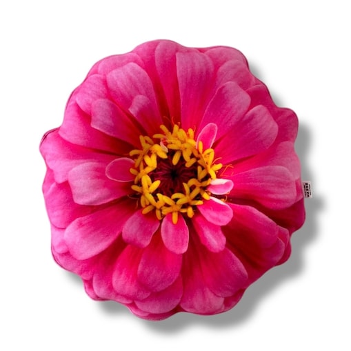 Poduszka kwiat duża Cynia wytworna różowa