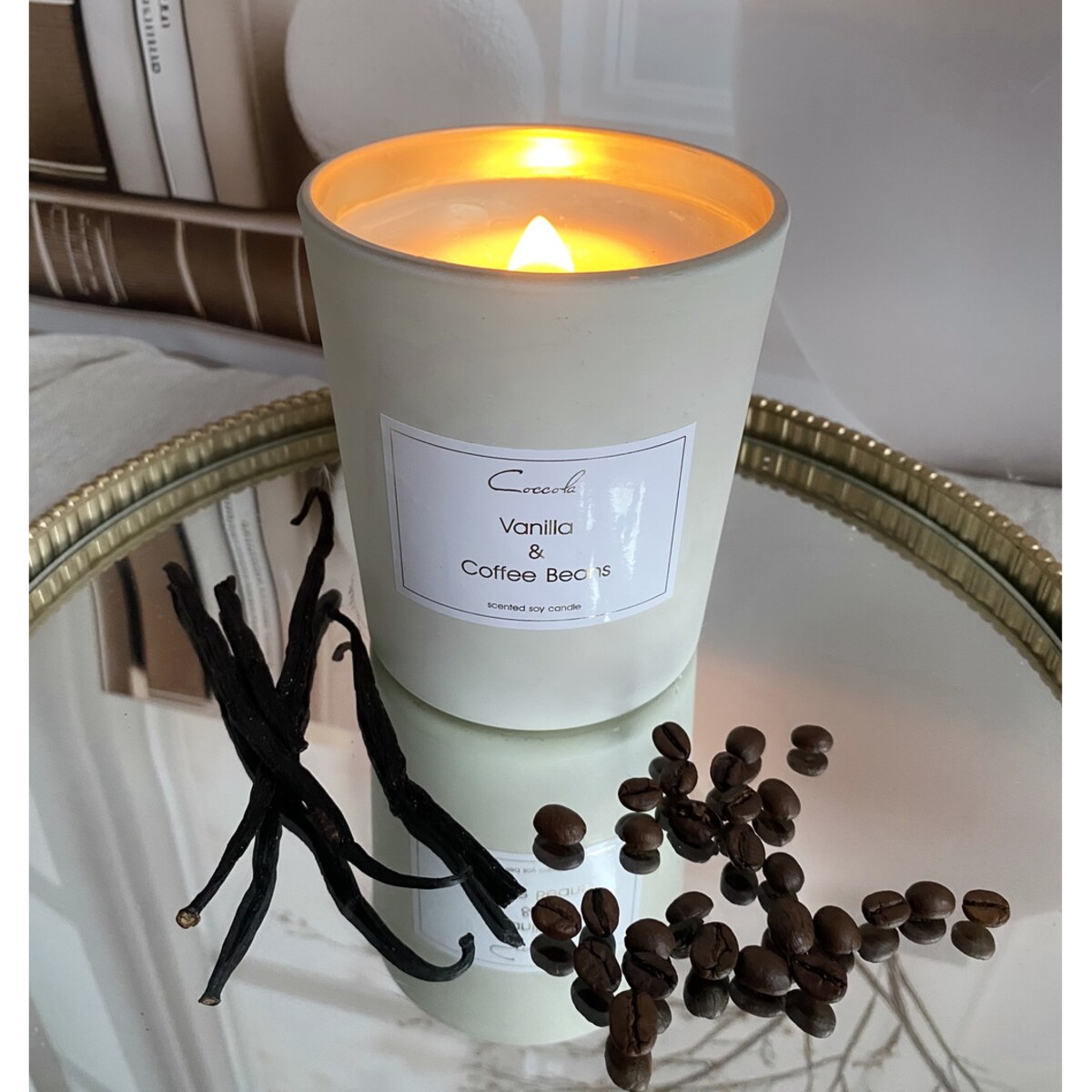 Vanilla & Coffee Beans- 360 gram ekologiczna naturalna świeca sojowa