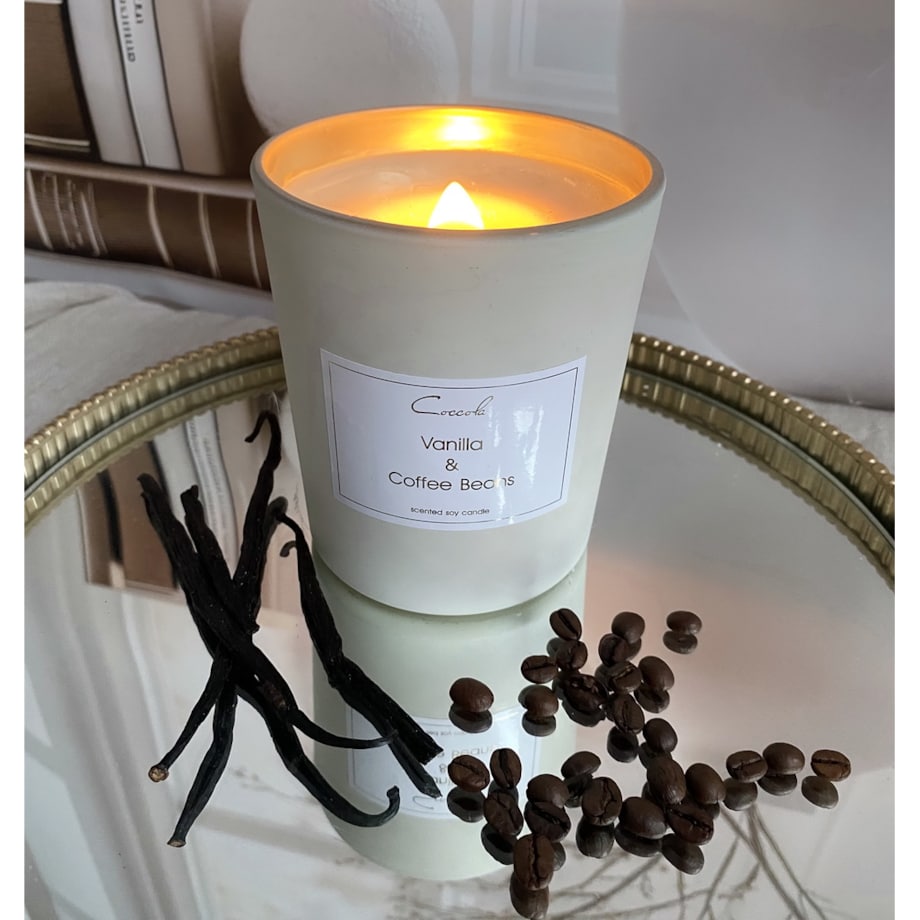 Vanilla & Coffee Beans- 360 gram ekologiczna naturalna świeca sojowa