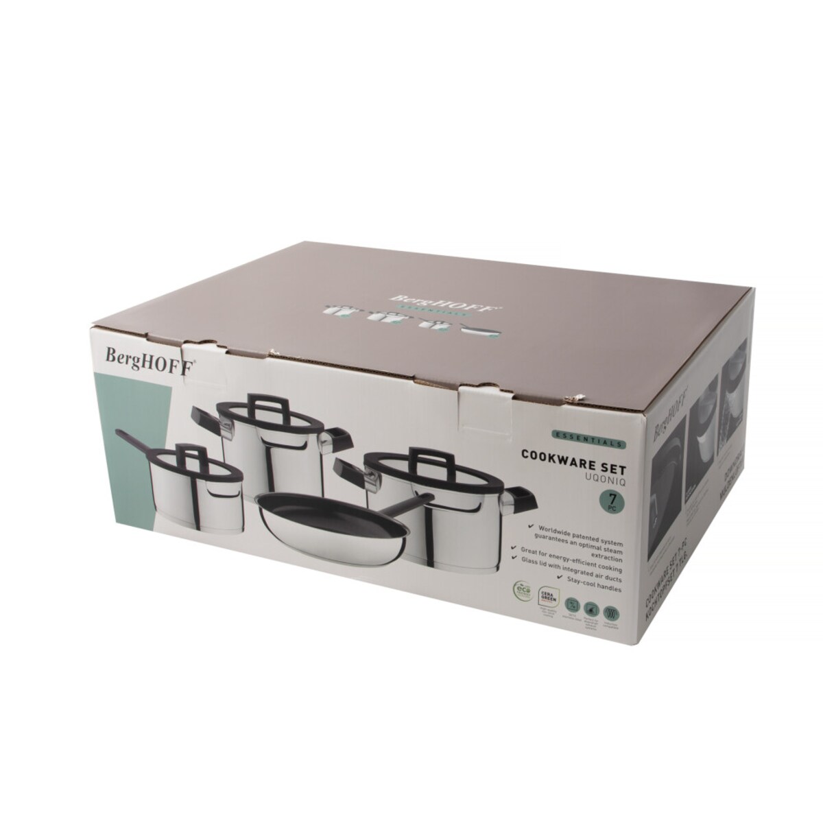 Zestaw garnków Uqonic Downdraft 6-el na indukcję BergHOFF