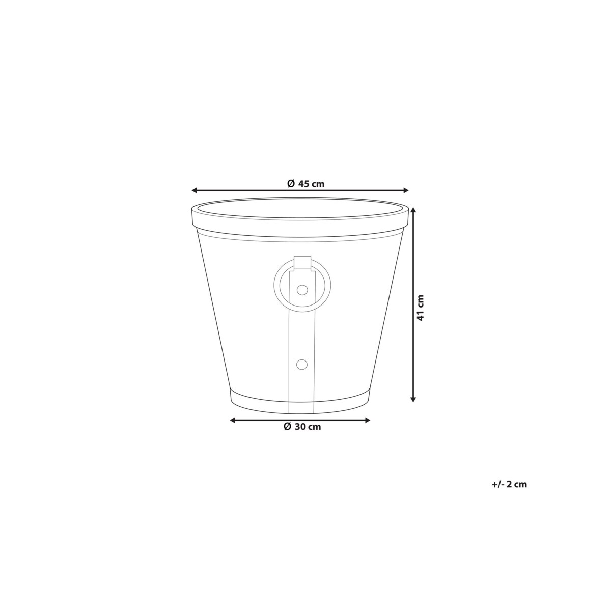 Doniczka ⌀ 45 cm szara VARI