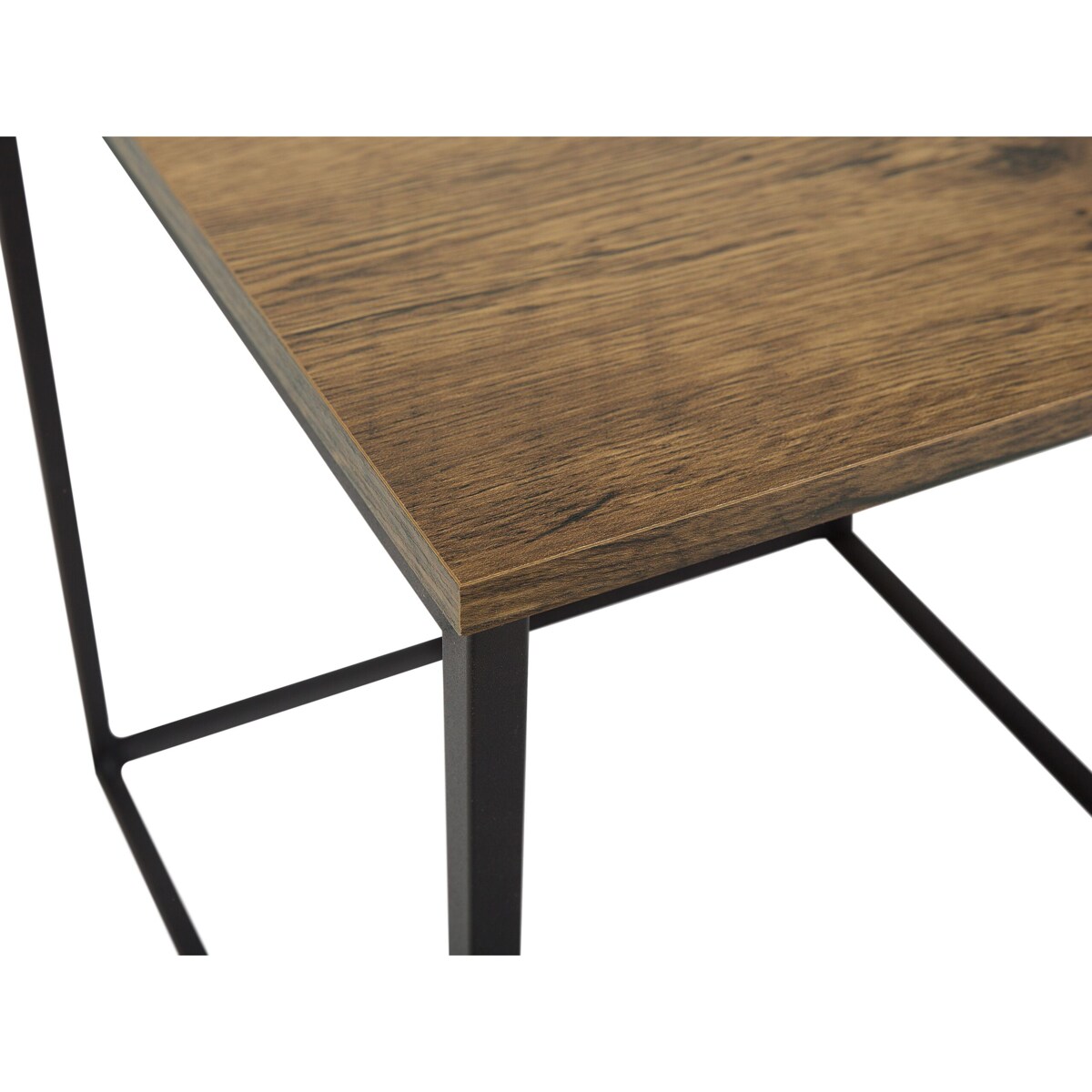 Zestaw 2 stolików ciemne drewno DENNY