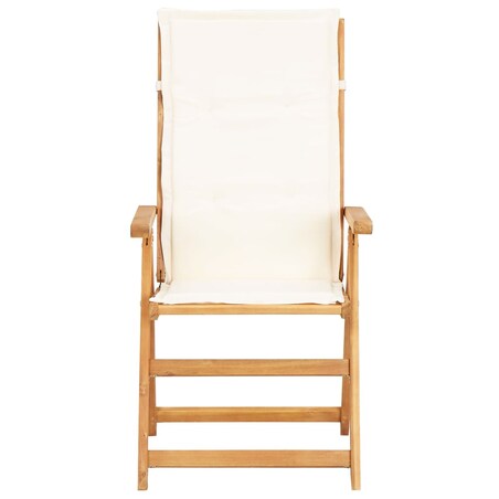 vidaXL Rozkładane krzesła ogrodowe, 2 szt., brąz, lite drewno akacjowe