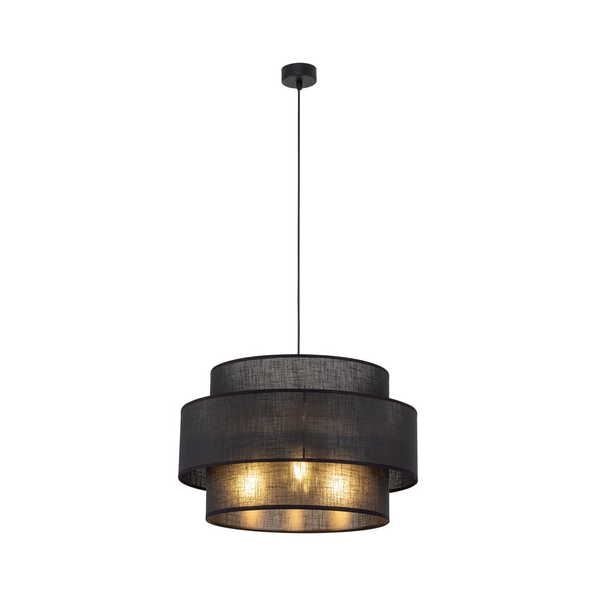 Lampa wisząca CALISTO BLACK 5099 TK Lighting czarna metalowa 3xE27 regulowana do salonu i jadalni