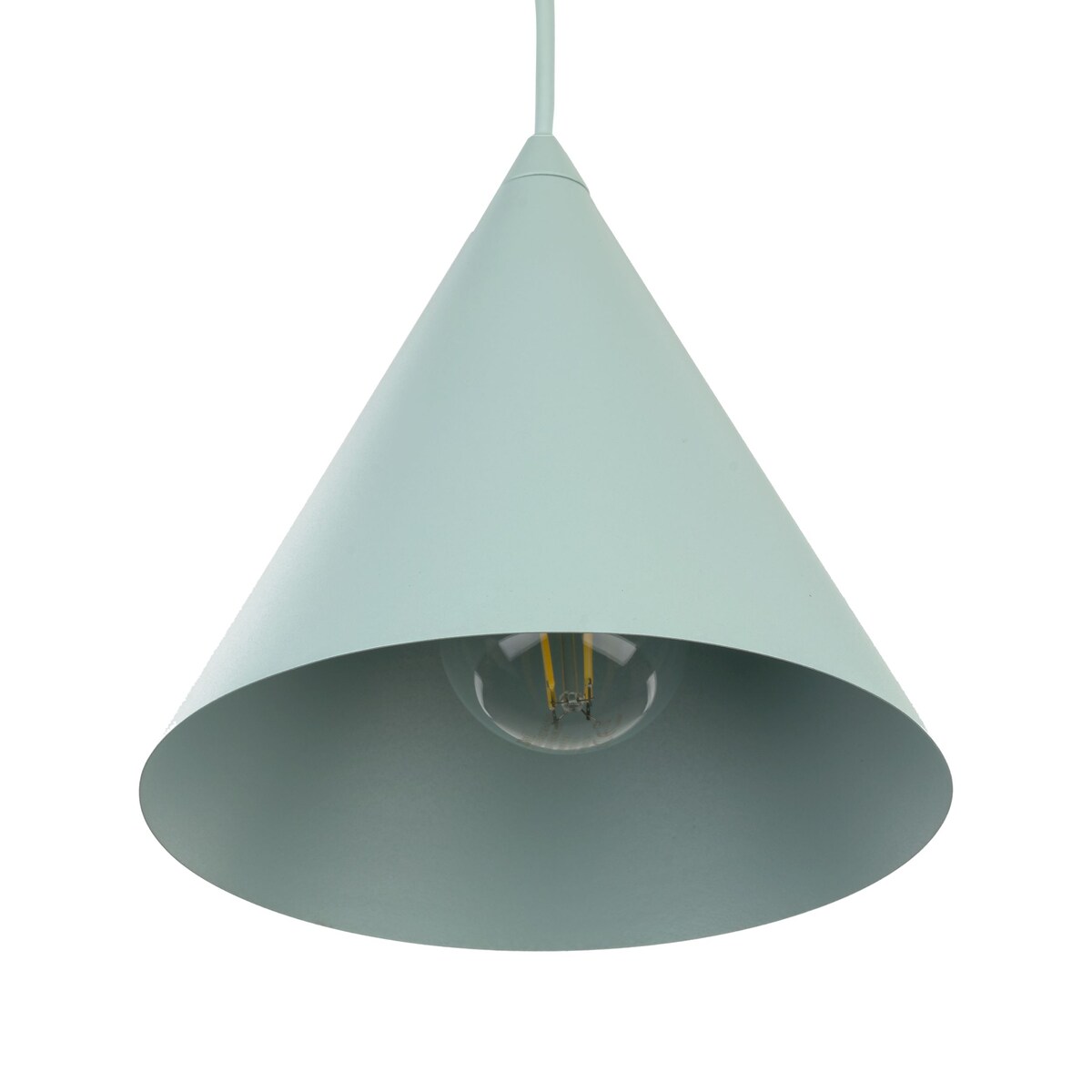 Lampa wisząca TK Lighting CONO MINT 10074 miętowa metalowa E27 LED do kuchni salonu jadalni regulowana 140 cm