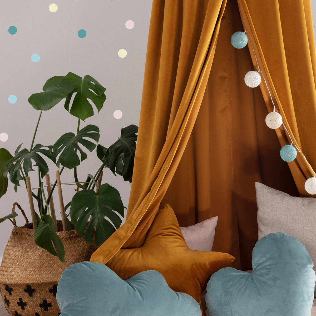 Zestaw naklejek Mini Dots positive tone, 40x40 cm