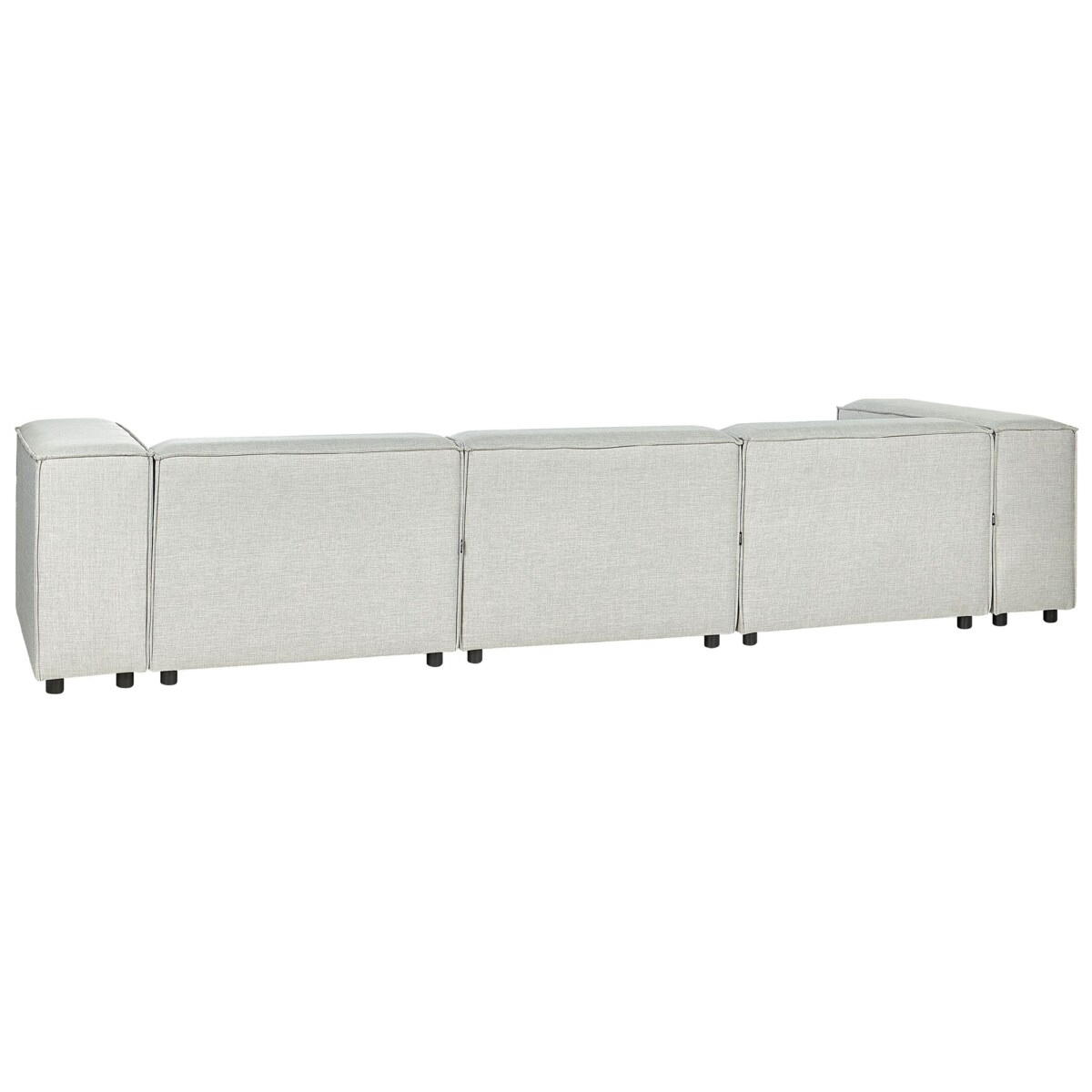 Narożnik modułowy 3-osobowy lniany prawostronny szary APRICA