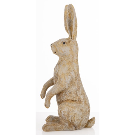 Dekoracja - szary królik 23,5x8x10,5 cm LEONIO