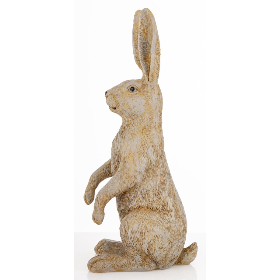 Dekoracja - szary królik 23,5x8x10,5 cm LEONIO