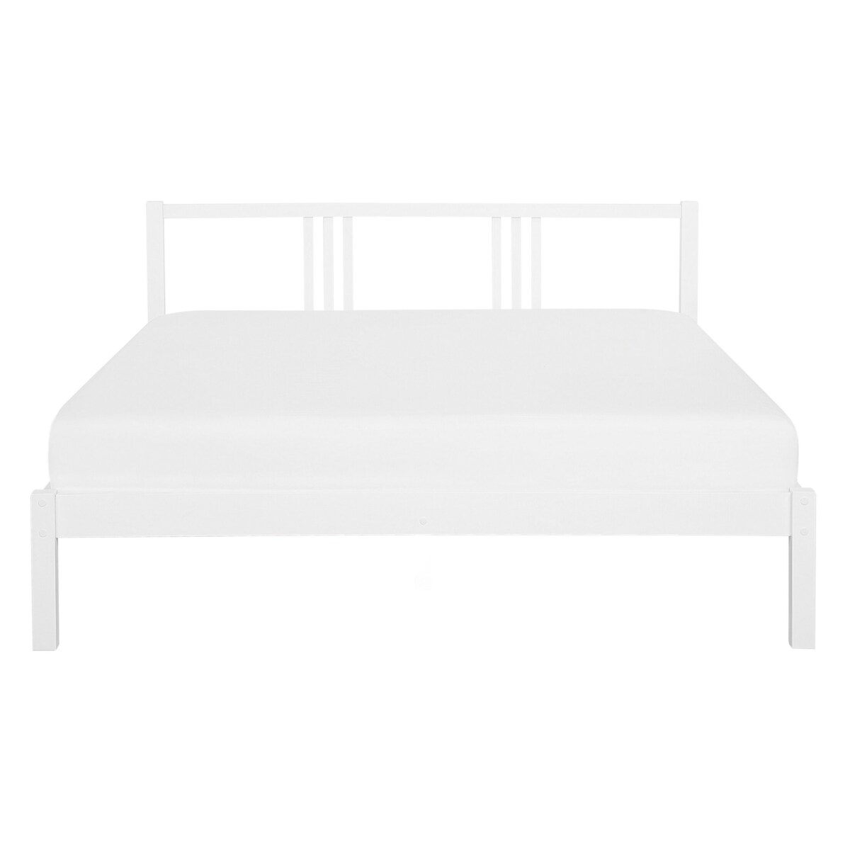 Łóżko drewniane 140 x 200 cm białe VANNES