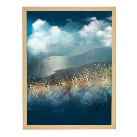 Obraz Impression 30x40cm gold&navy, 30 x 40 cm