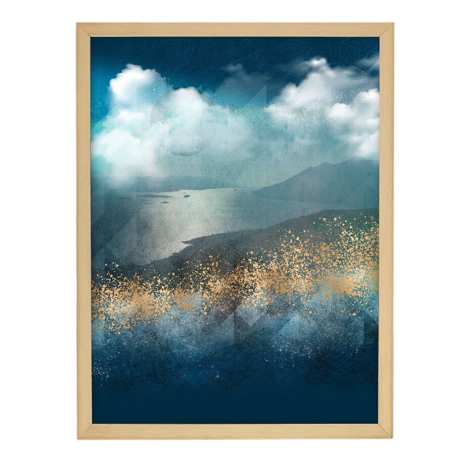 Obraz Impression 30x40cm gold&navy, 30 x 40 cm