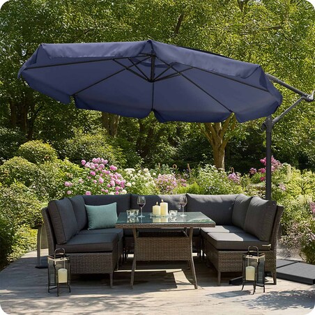 Parasol ogrodowy składany z wysięgnikiem 8 segmentów ø350cm Plonos