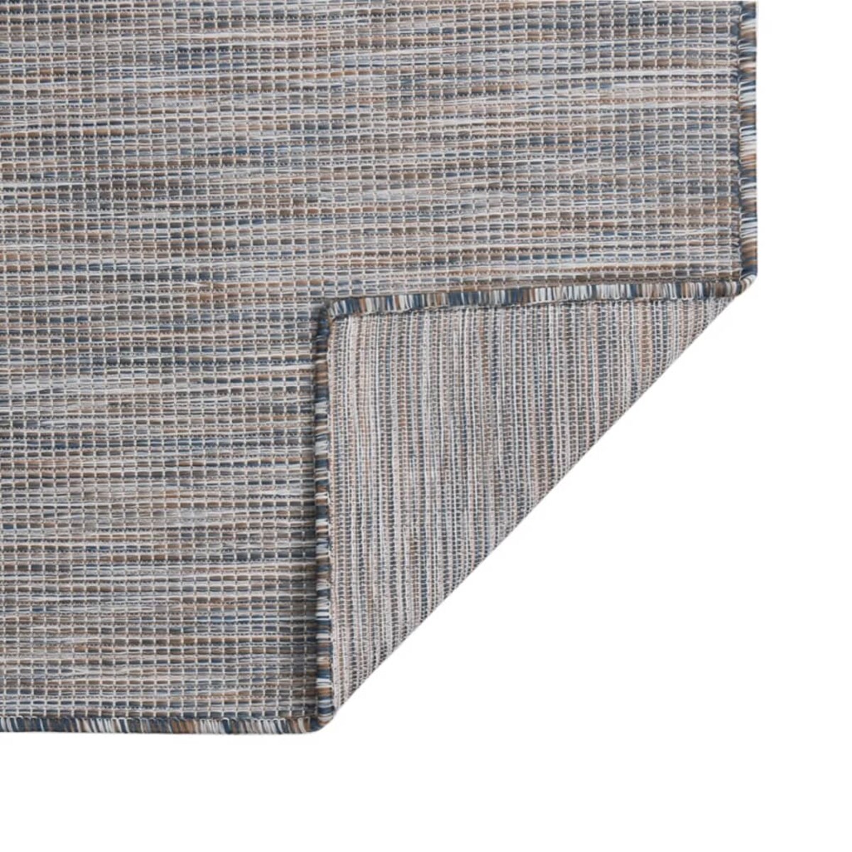 vidaXL Dywan zewnętrzny o płaskim splocie 100x200cm, brązowo-niebieski