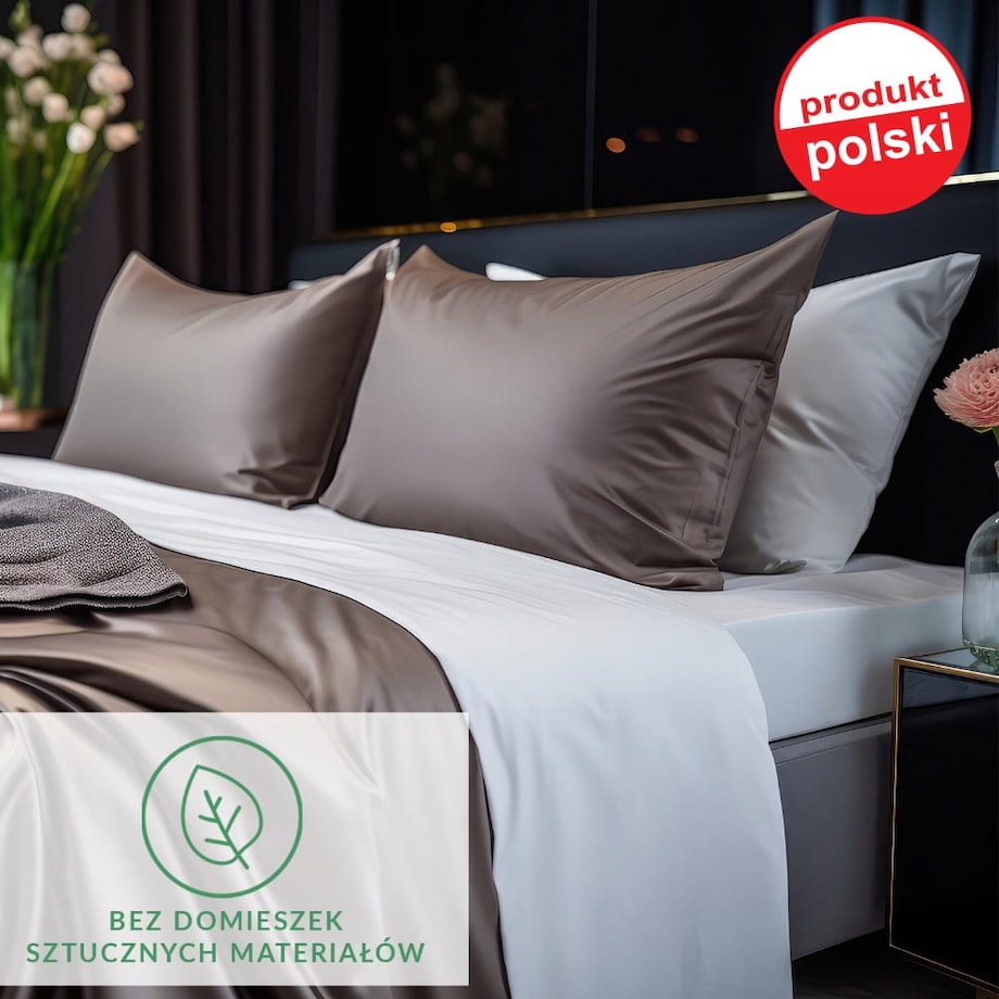 Prześcieradło satynowe z gumką 160x200 kolor Niebieski