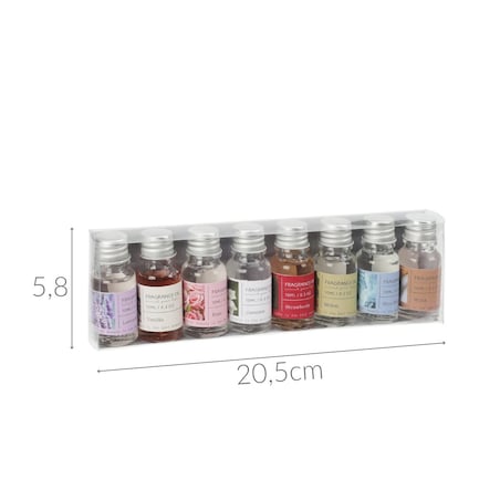 Zestaw do aromaterapii, 8 zapachów, 10 ml