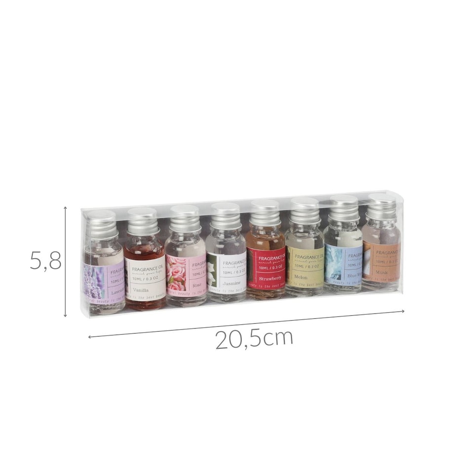 Zestaw do aromaterapii, 8 zapachów, 10 ml