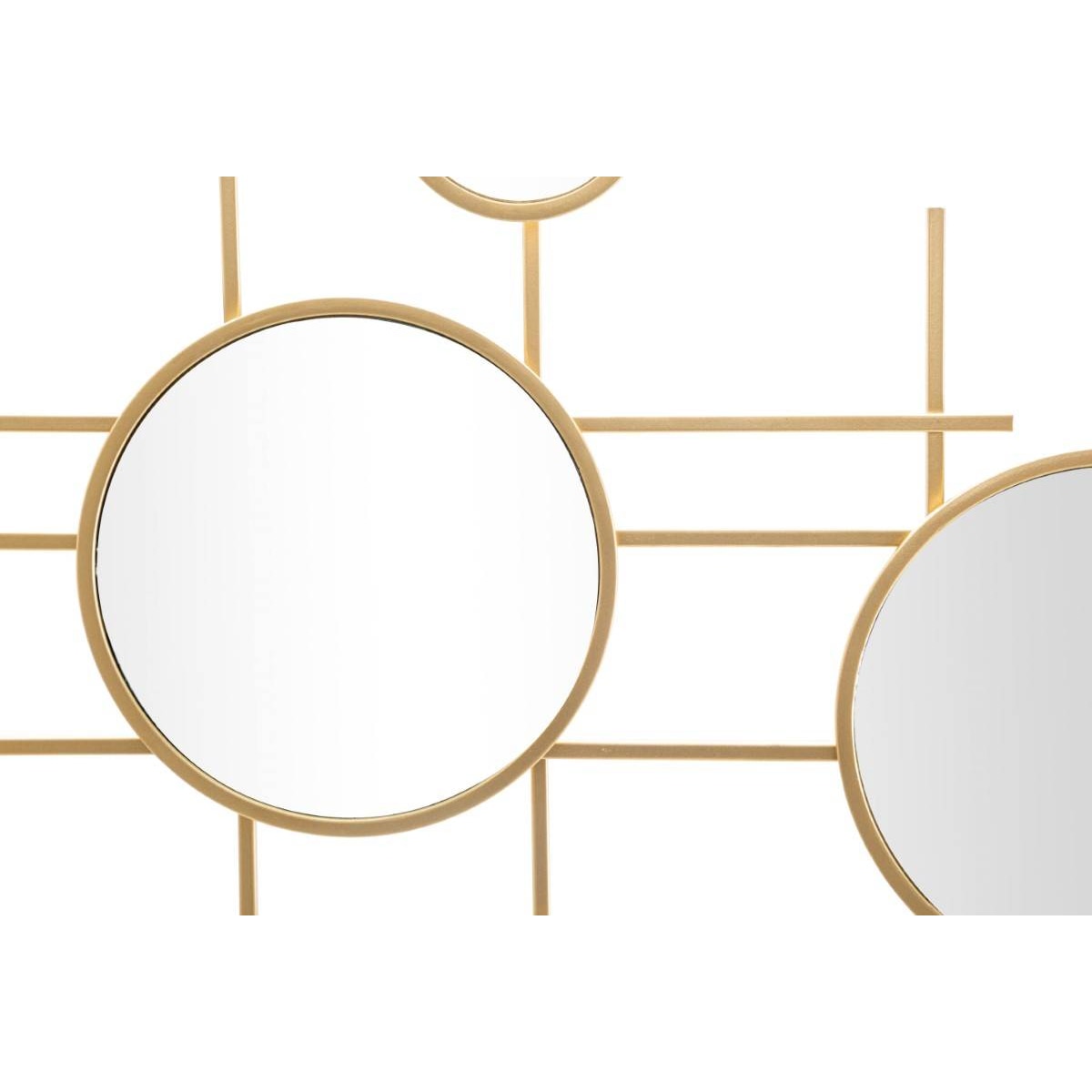 Kompozycja ścienna z metalu i luster, 117 x 61 cm