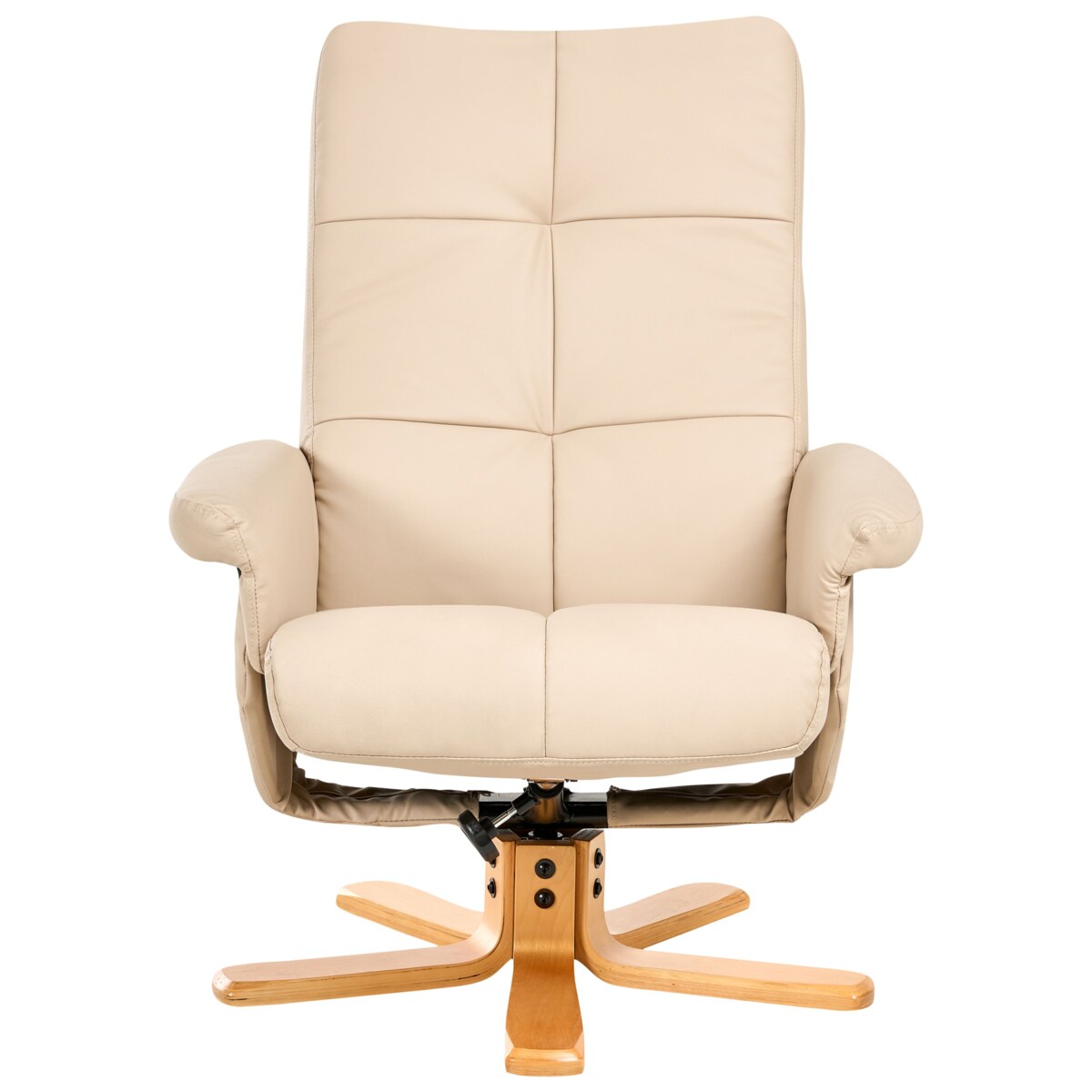 Rozkładany fotel EPSE Z podnóżkiem Ekoskóra Beżowy