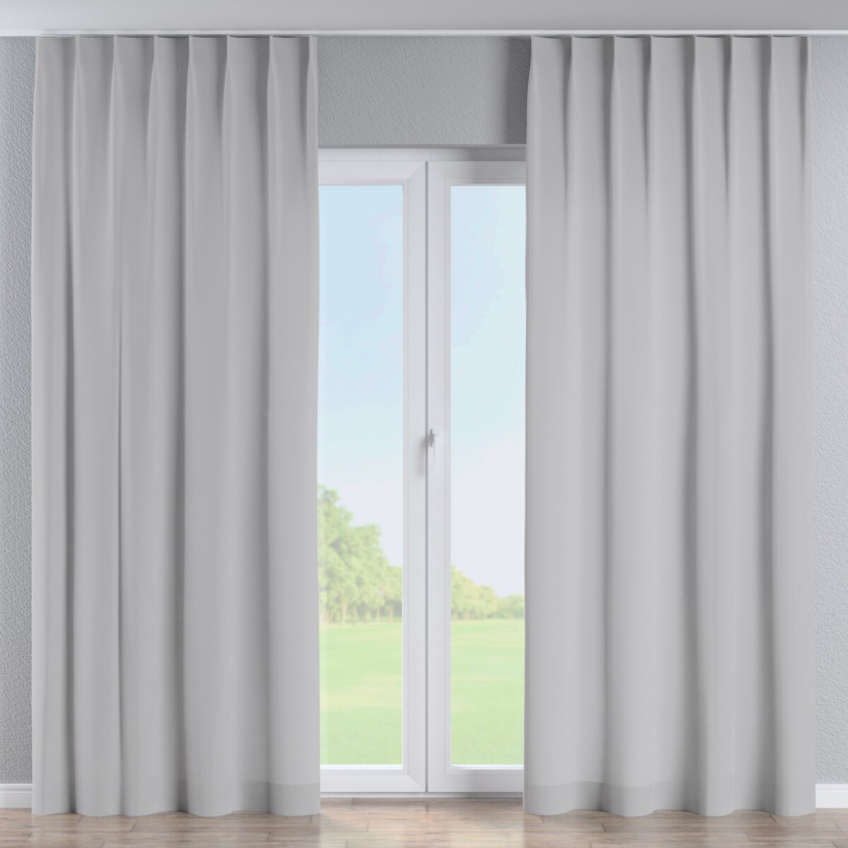 Zasłona na haczykach flex pojedynczych 130x260 srebrny