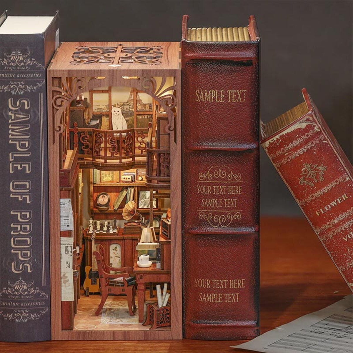 Miniaturowy domek Book Nook - Sekretny gabinet - CuteBee