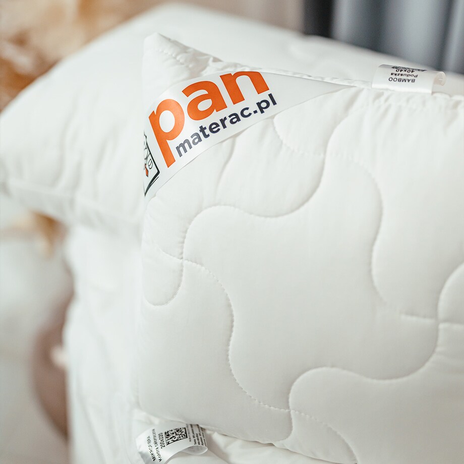 Poduszka bambusowa 50x70 BAMBOO PAN MATERAC oddychająca przyjazna dla skóry