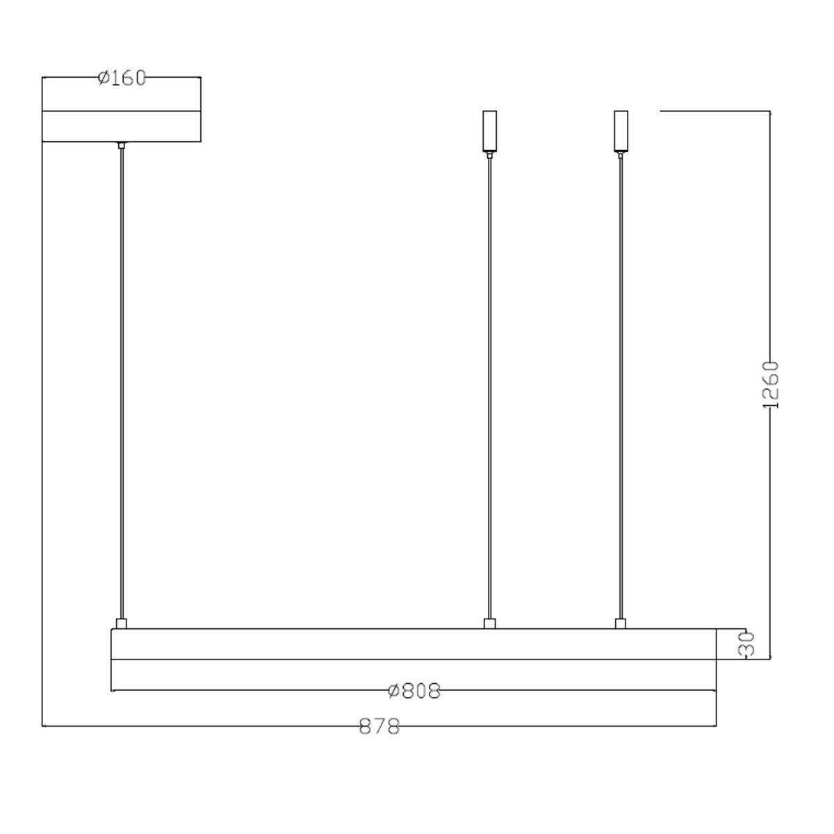 Lampa wisząca Midway LP-033/1P L GD ring LED 54W 3000K zwis złoty
