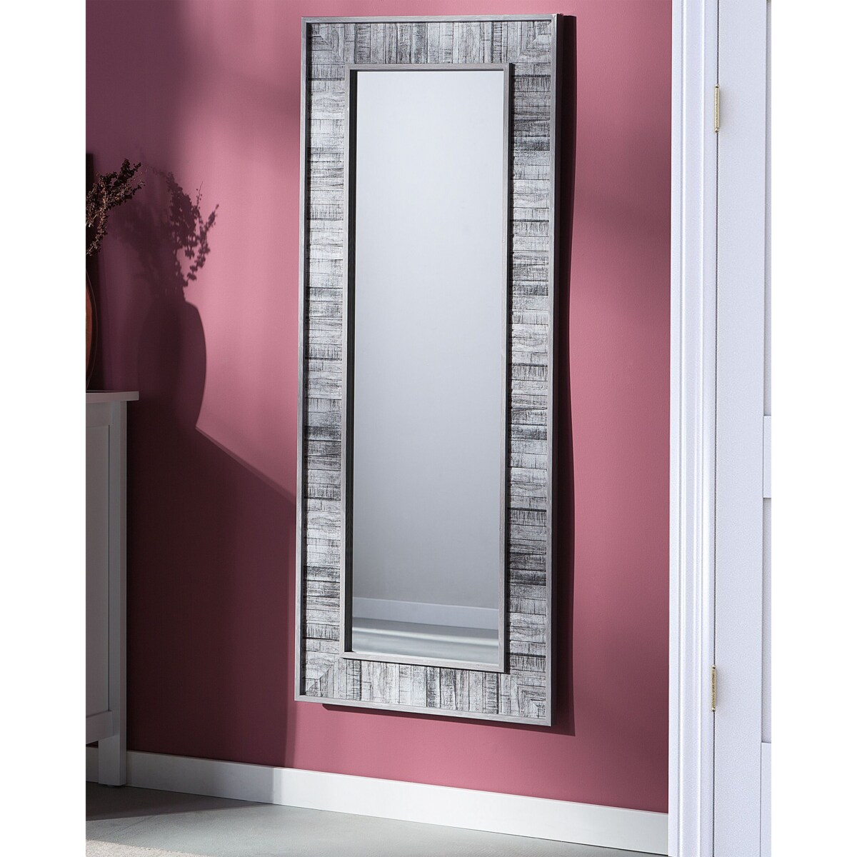 Lustro ścienne 50 x 130 cm szaro-białe ROSNOEN