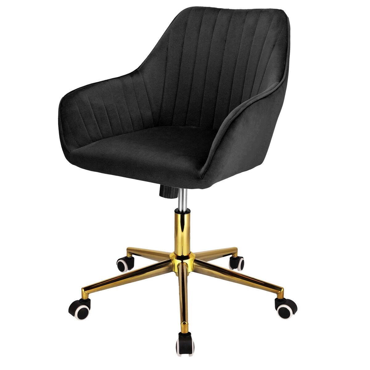 Eleganckie krzesło CORUM obrotowe biurowe do biura czarne