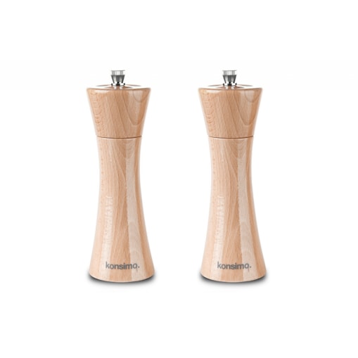 Konsimo SALPE Komplet dwóch młynków, 18 cm buk, buk