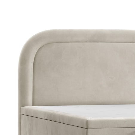 Łóżko tapicerowane HARMONY 200x200 z pojemnikiem, Jasny Beż, tkanina Uttario 2979